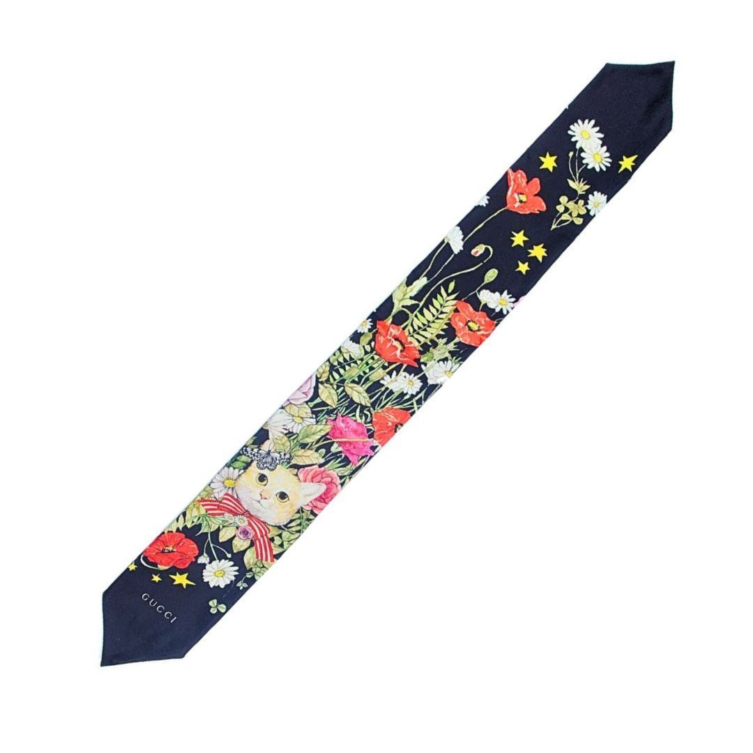 日本限定 GUCCI グッチ シルク ネックボウ ネクタイスカーフ