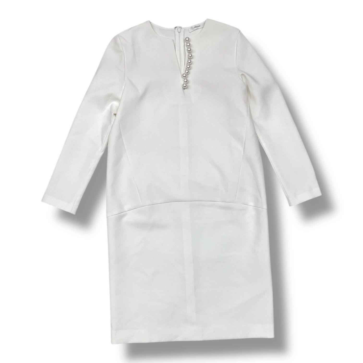 YOKO CHAN ヨーコチャン パールドレス ワンピース ひざ丈 七分袖