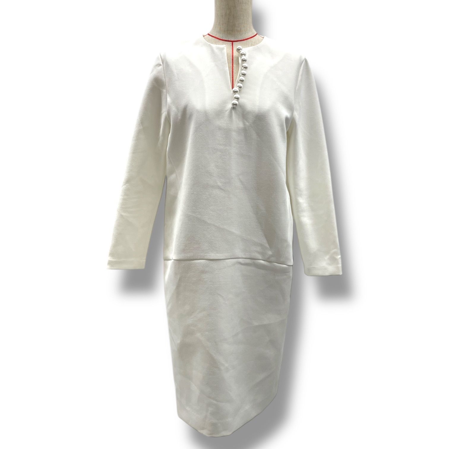 新品タグ付き　yoko chan パールワンピース　38　七分袖 新品タグ付き yoko chan パールワンピース 38 七分袖 YOKO CHAN