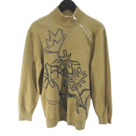 エルメス HERMES 花柄 フラワー 長袖 ニット セーター ハイネック