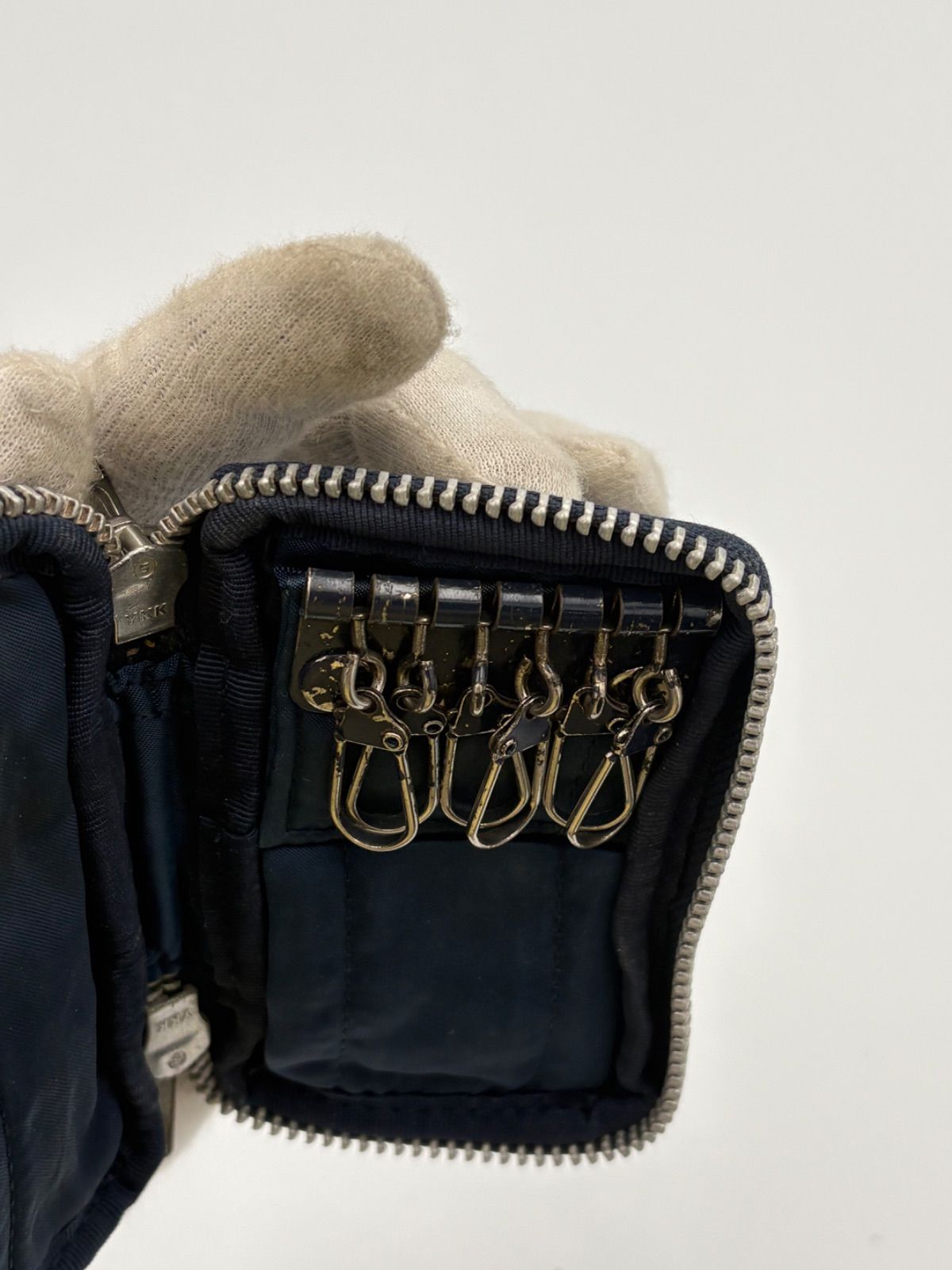 □ 【希少】 PORTER BEAMS コラボ キーケース ナイロン製 ネイビー