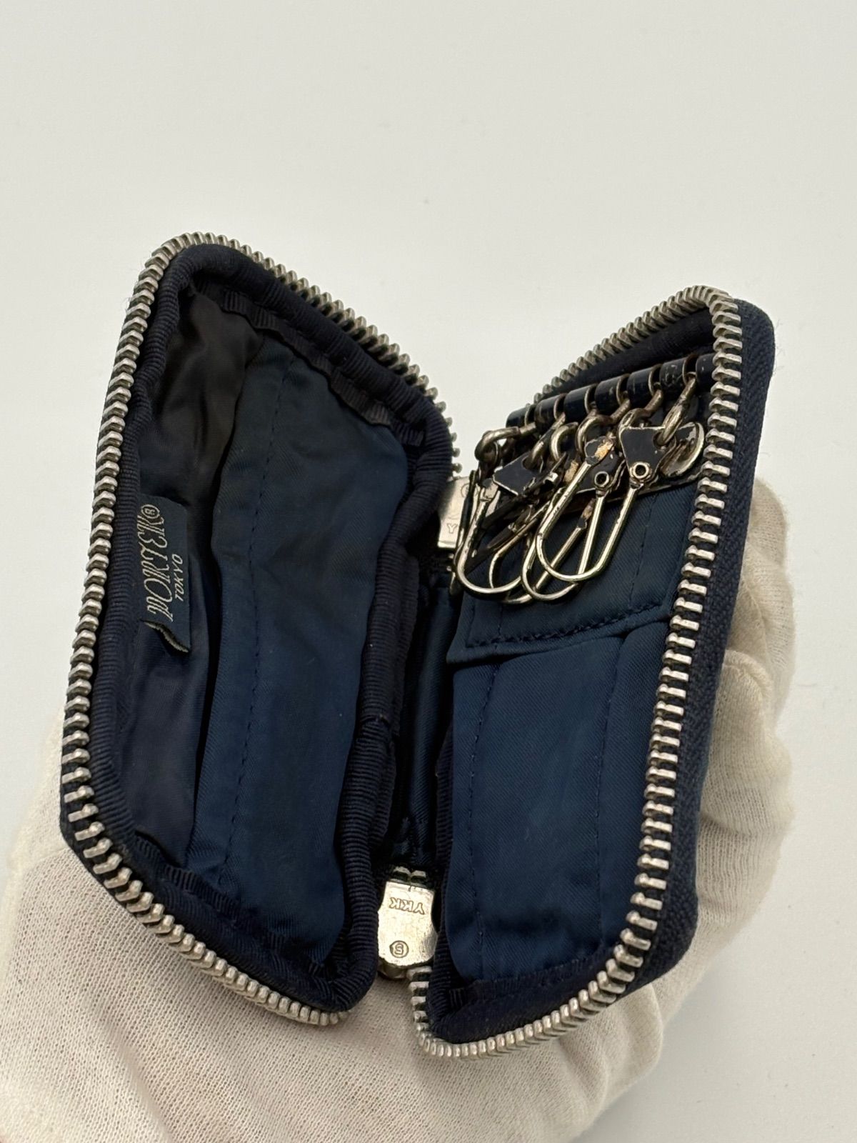 □ 【希少】 PORTER BEAMS コラボ キーケース ナイロン製 ネイビー