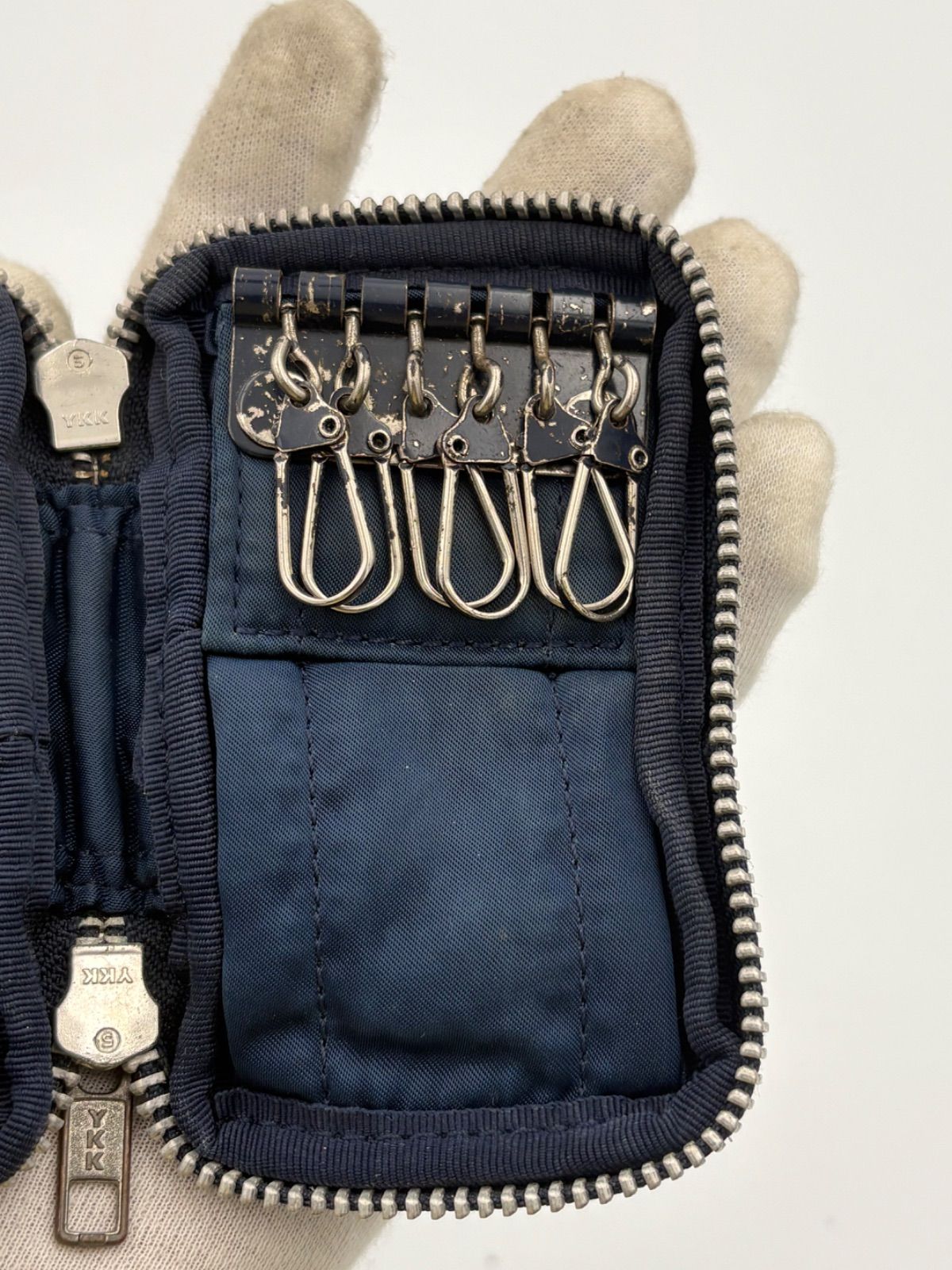 □ 【希少】 PORTER BEAMS コラボ キーケース ナイロン製 ネイビー