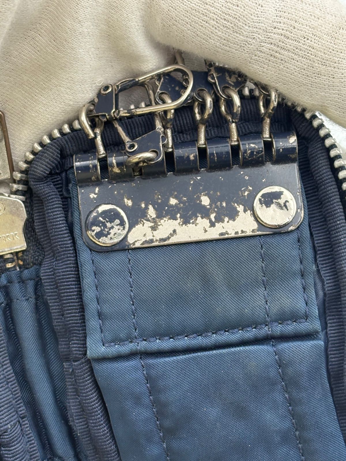 □ 【希少】 PORTER BEAMS コラボ キーケース ナイロン製 ネイビー