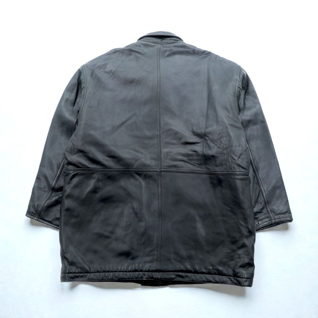 Bonnez Vour ラムレザー カーコート XL ブラック 羊革 キルティング