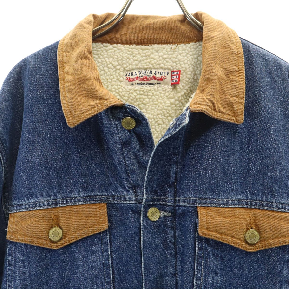 ZARA MAN ザラマン デニムジャケット XL 裏ボア メンズ 古着 - メルカリ