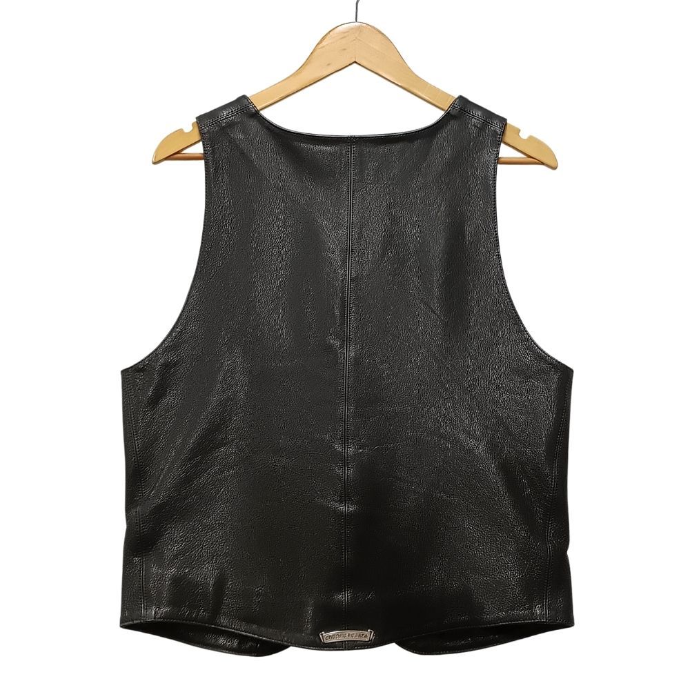 CHROME HEARTS クロムハーツ シルバー クロスボールボタン レザー