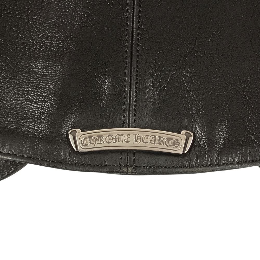 CHROME HEARTS クロムハーツ シルバー クロスボールボタン レザー