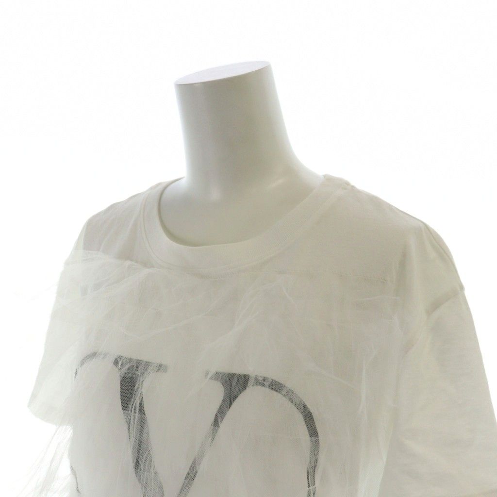 ヴァレンティノ ヴァレンチノ VALENTINO レース ロゴ Tシャツ