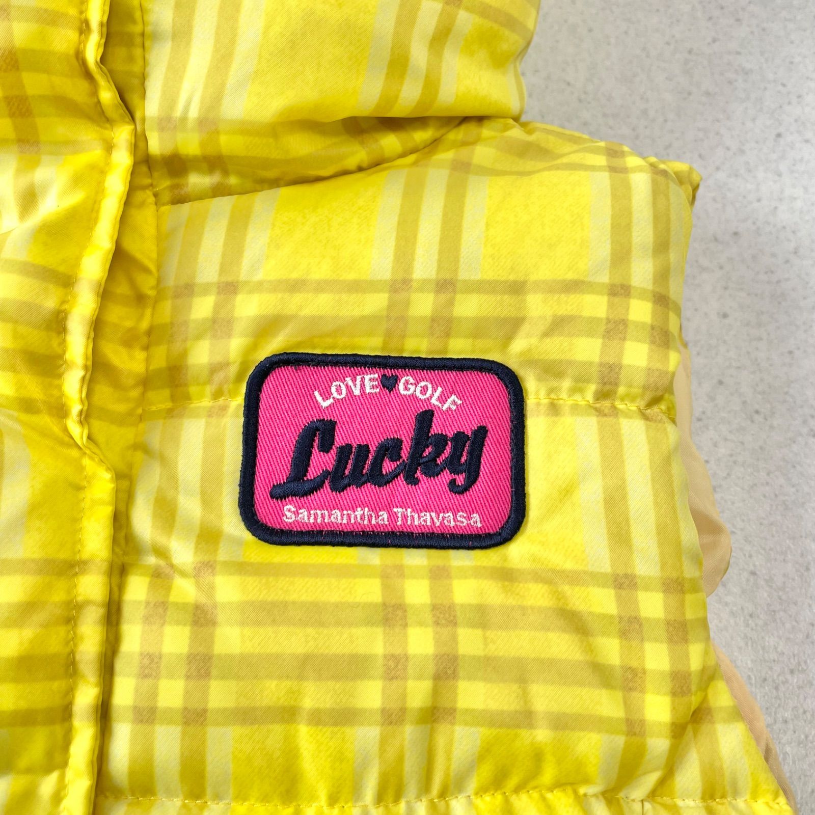 Samantha Thavasa ゴルフウェア　中綿　ダウン　ベスト　チェック Samantha Thavasa ゴルフウェア 中綿 ダウン ベスト チェック
