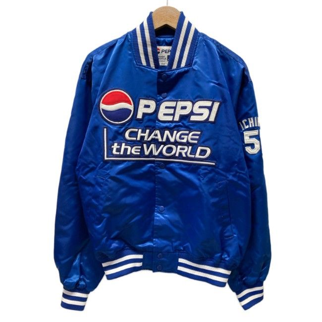 PEPSI スタジャン ブルゾン アウター ブランドロゴ 刺しゅう 企業ロゴ