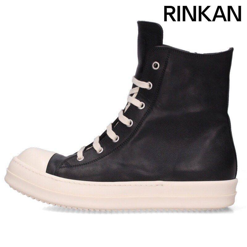 リックオウエンス RAMONES ラモーンズレザーハイカットスニーカー メンズ 42