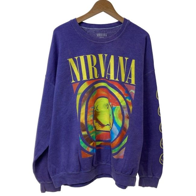 NIRVANA スウェット 長袖 トレーナー トップス クルーネック 裏起毛