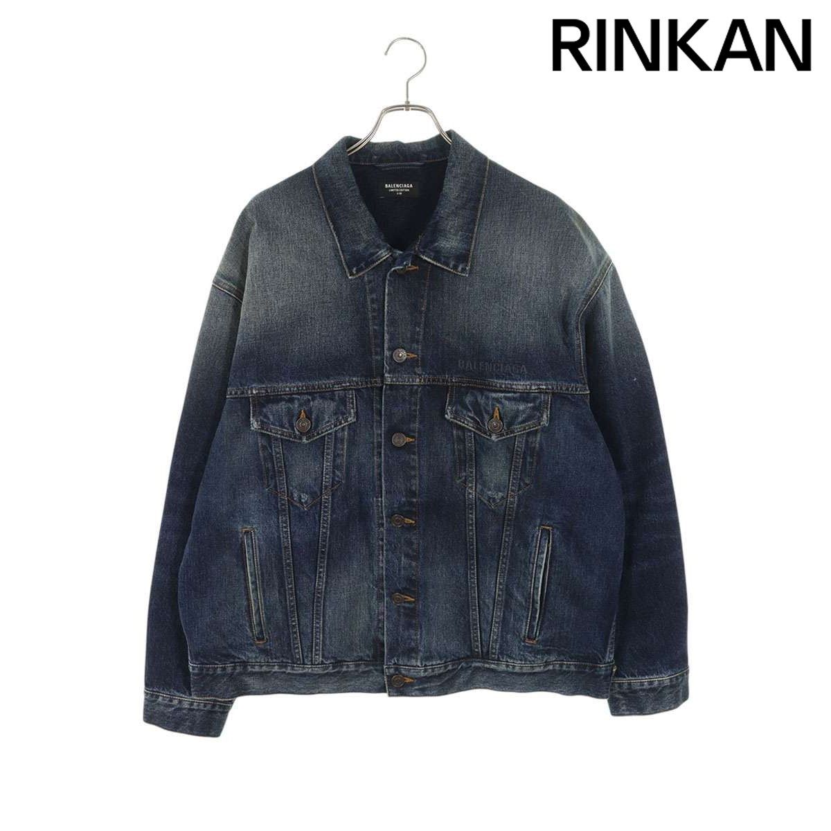 バレンシアガ 690203 TJW 75 TOKYO ロゴ刺繍デニムジャケット メンズ XS