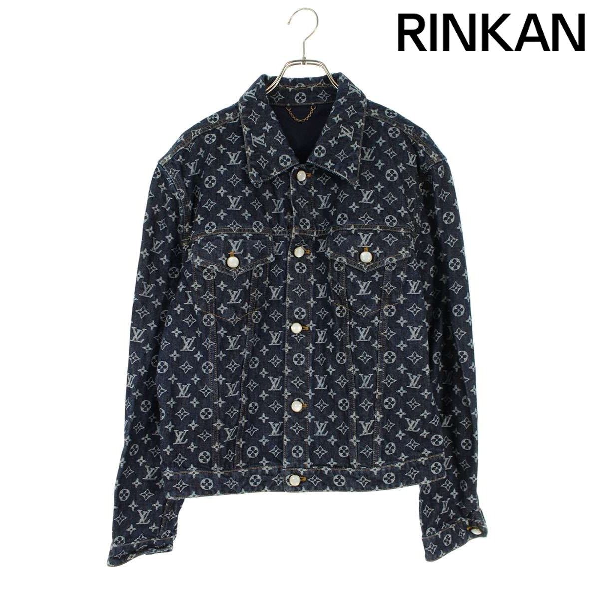ルイヴィトン 24 AW RM 242 M UZD HRA 79 W モノグラムジャガードトラッカーデニムジャケット メンズ 50
