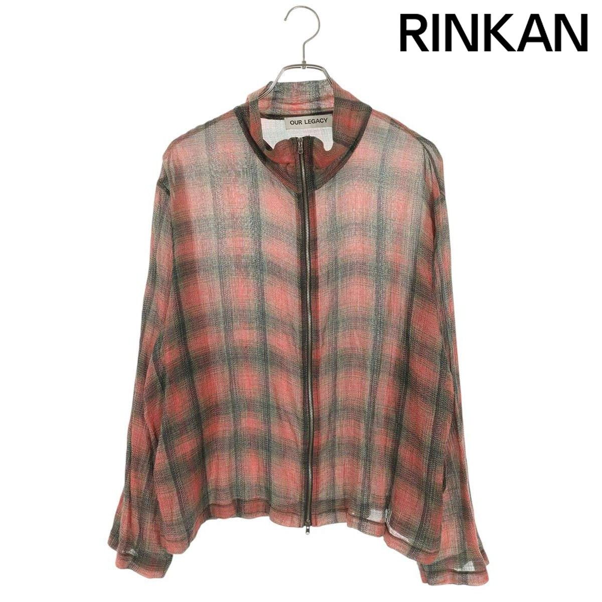 アワーレガシー FULLZIP POLO チェックジップアップシャツブルゾン メンズ 48