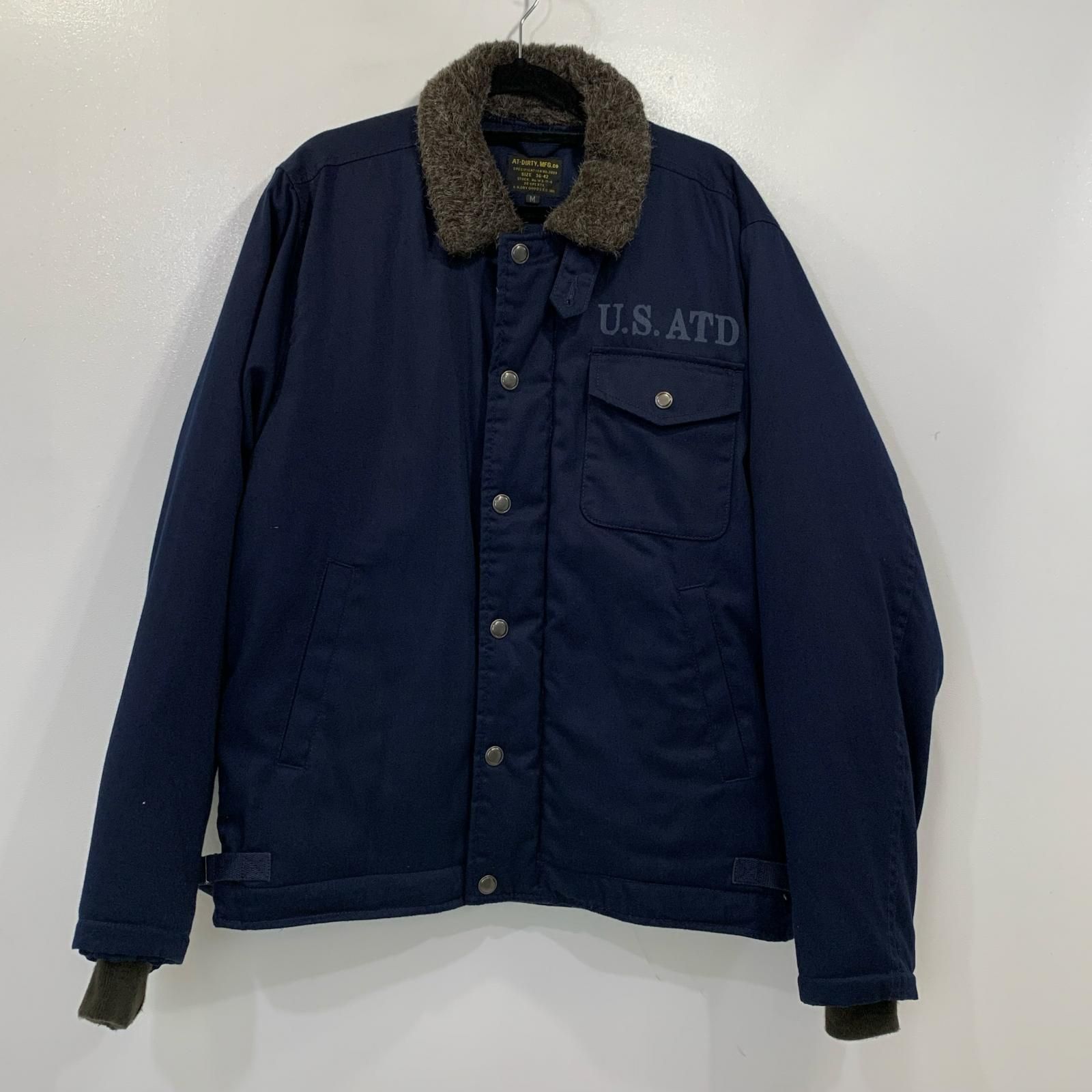 AT DIRTY | アットダーティー ダウンジャケット A 2 DECK DOWN JACKET 2019 A|W ネイビー サイズ M 96