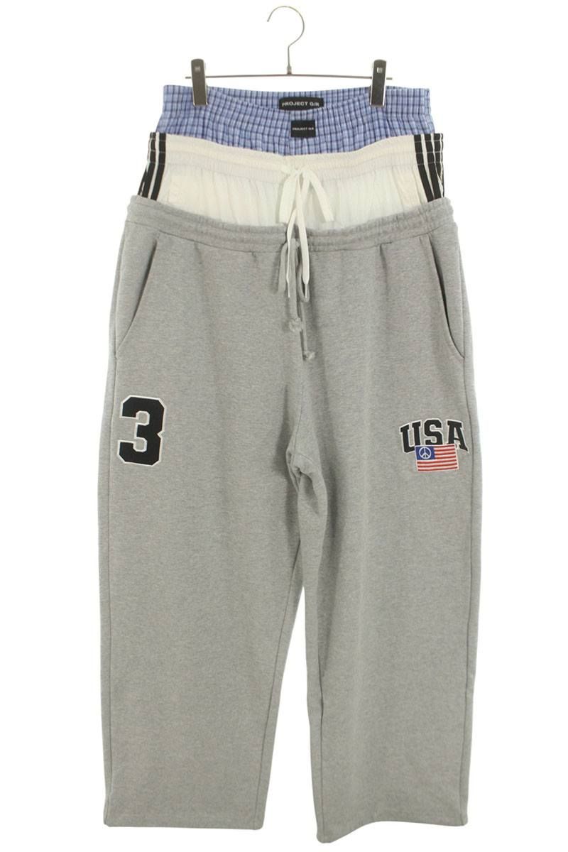 プロジェクトジーアール 3 LAYERED SWEAT PANTS レイヤードデザイン