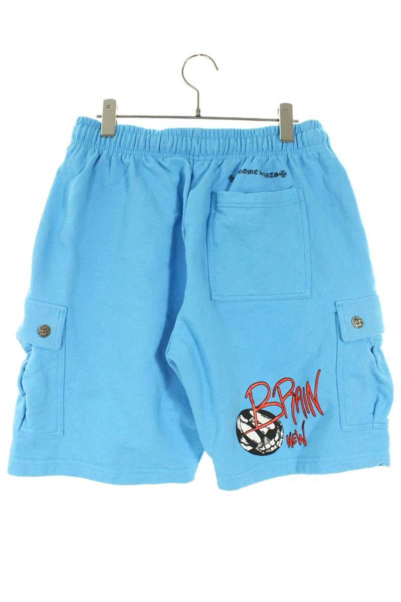 クロムハーツ サイズ:L BRAINPPO BRAIN NEW HALF PANTS MATTY BOYブレインニュープリントハーフパンツ 中古 SJ02 クロムハーツ PPO BRAIN NEW HALF PANTS MATTY BOY ブレインニュー