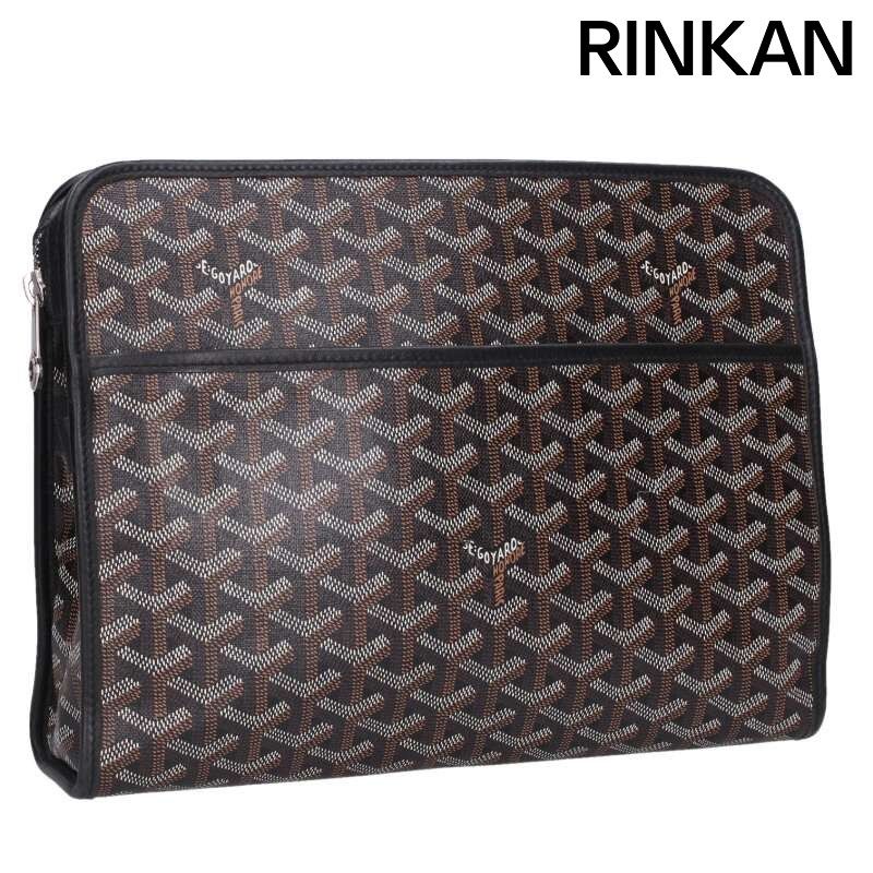 ゴヤール ジュバンスGM PVCレザーヘリンボーンクラッチバッグ メンズ