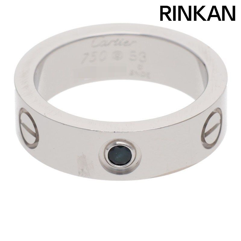 カルティエ LOVE RING|ラブリング K 18 WG 1 Pブラックサファイヤリング メンズ 53|13号