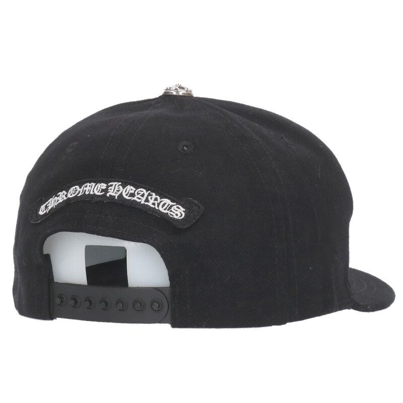 クロムハーツ サイズ:ONE SIZE  TRUCKER CAP デニムトラッカー バーティカルロゴステッチデニム帽子 中古 OS06 クロムハーツ TRUCKER CAP/デニムトラッカー CHクロスステッチキャップ