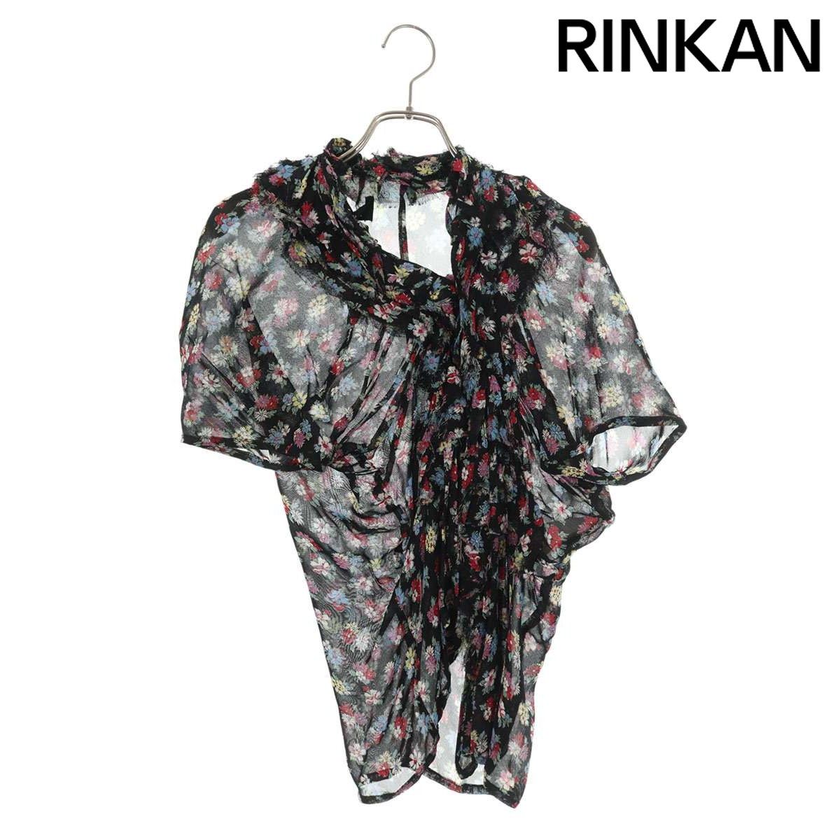 トリココムデギャルソン　フラワーモチーフシアーブラウス トリココムデギャルソンフラワーモチーフシアーブラウス