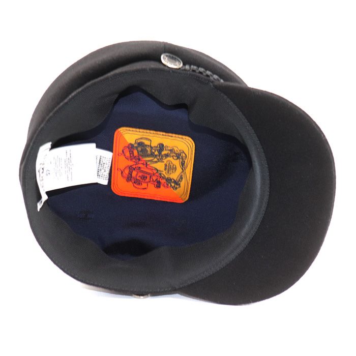 HERMES エルメス ドーヴィル キャスケット ブラック 57 レディース