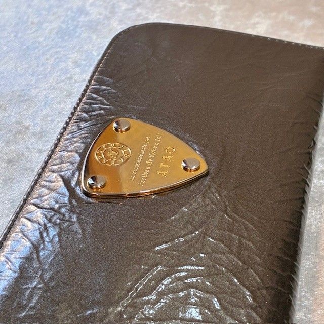 アタオ ATAO limo ケリー フリンジレザー エナメル系 L字ファスナー 長