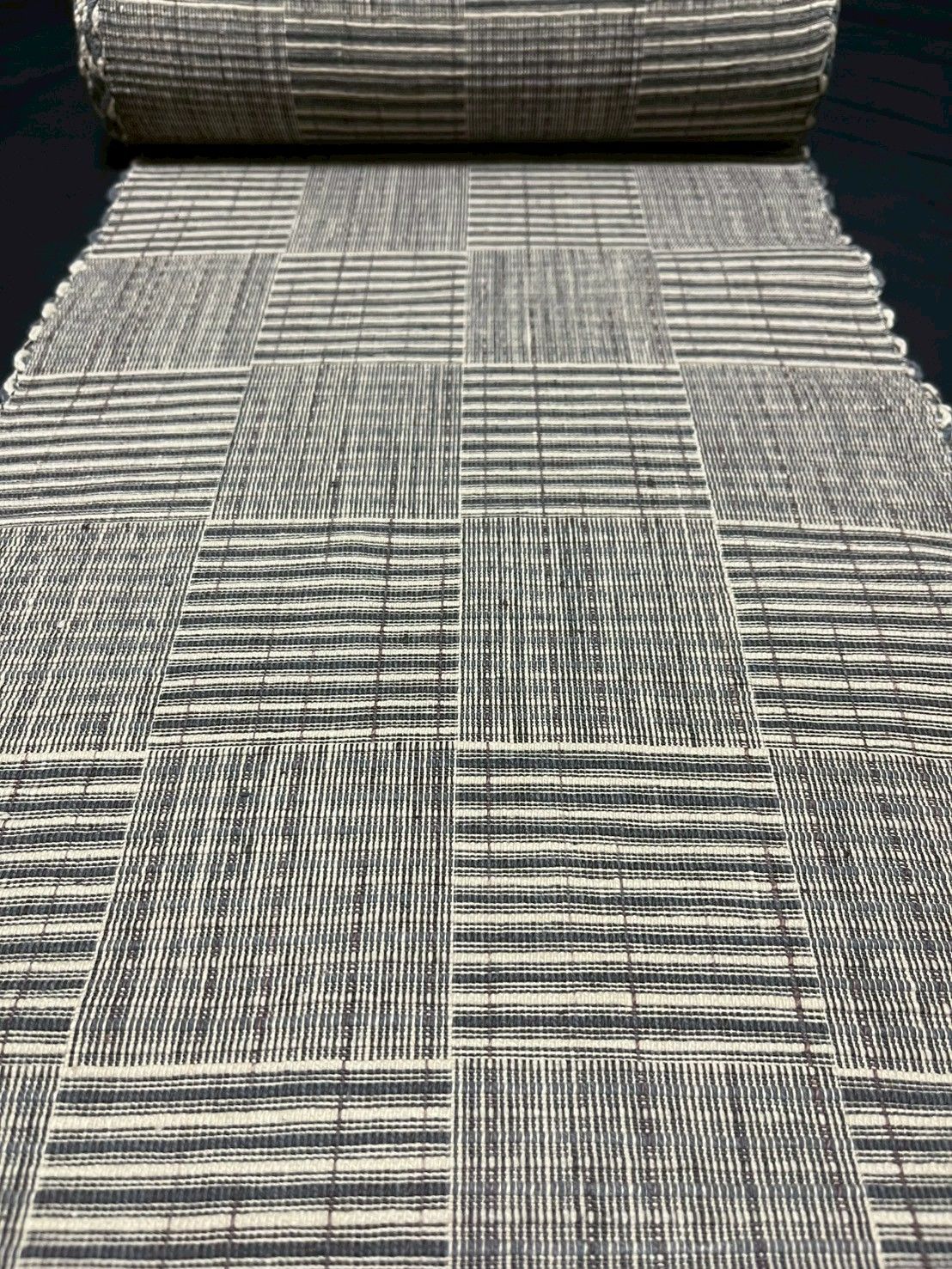 八寸名古屋帯 片貝布帯 紺仁 小千谷 片貝木綿 松井佑介 名古屋帯