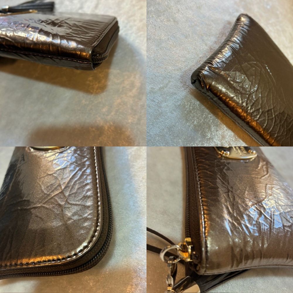 アタオ ATAO limo ケリー フリンジレザー エナメル系 L字ファスナー 長