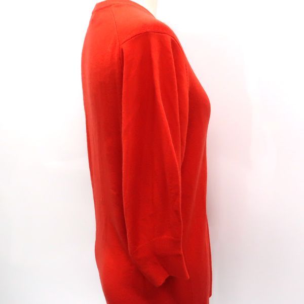 Drawer 16Gカシミヤ パフスリーブニット 6518-105-0394 赤 クルー