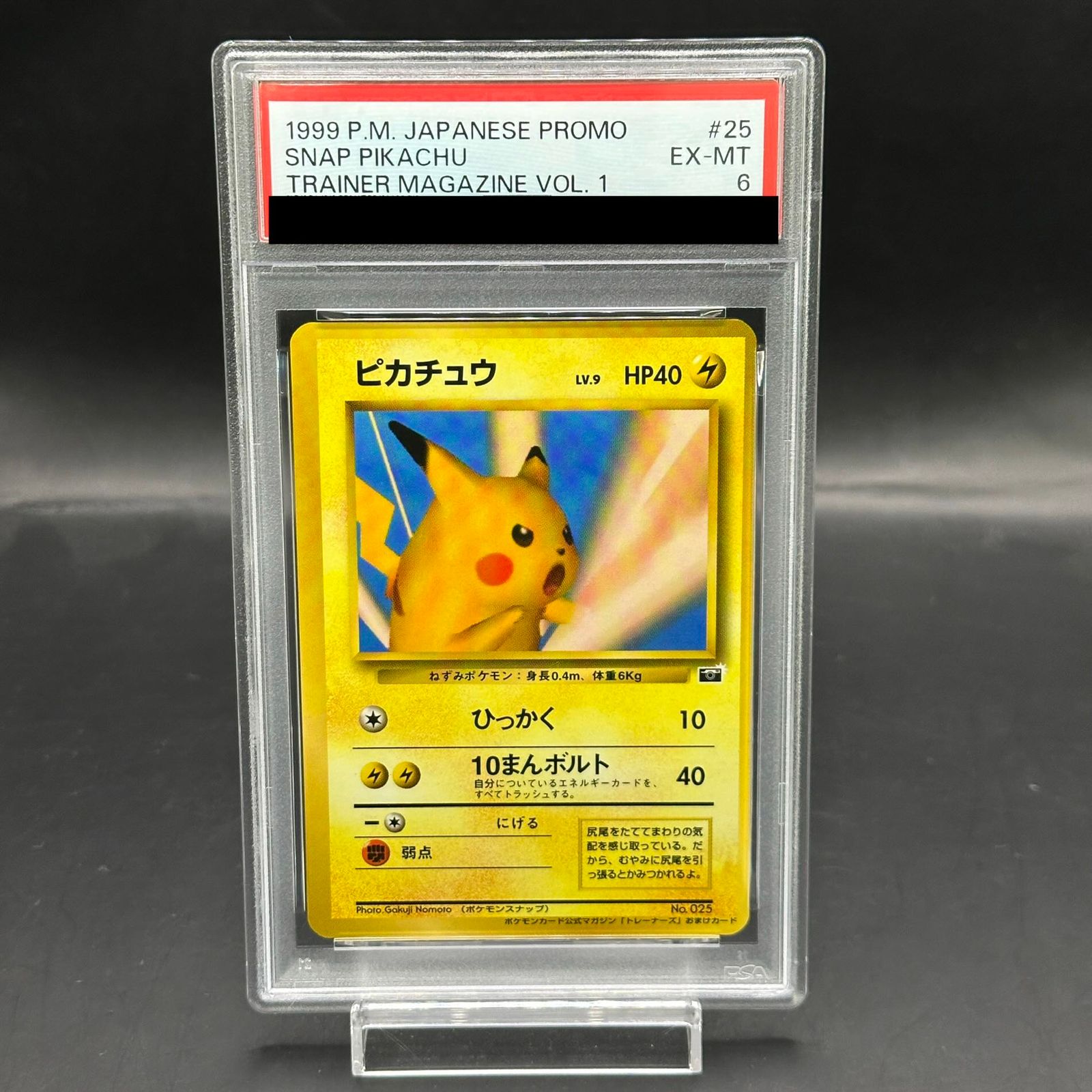 PSA6】ピカチュウ 《ポケモンスナップ コロコロコミック主催コンテスト