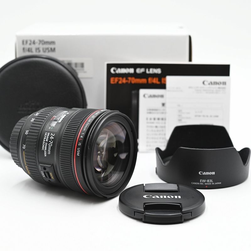 Canon キヤノン 標準ズームレンズ EF 24-70 mm F 4 L IS USM フルサイズ対応 交換レンズ