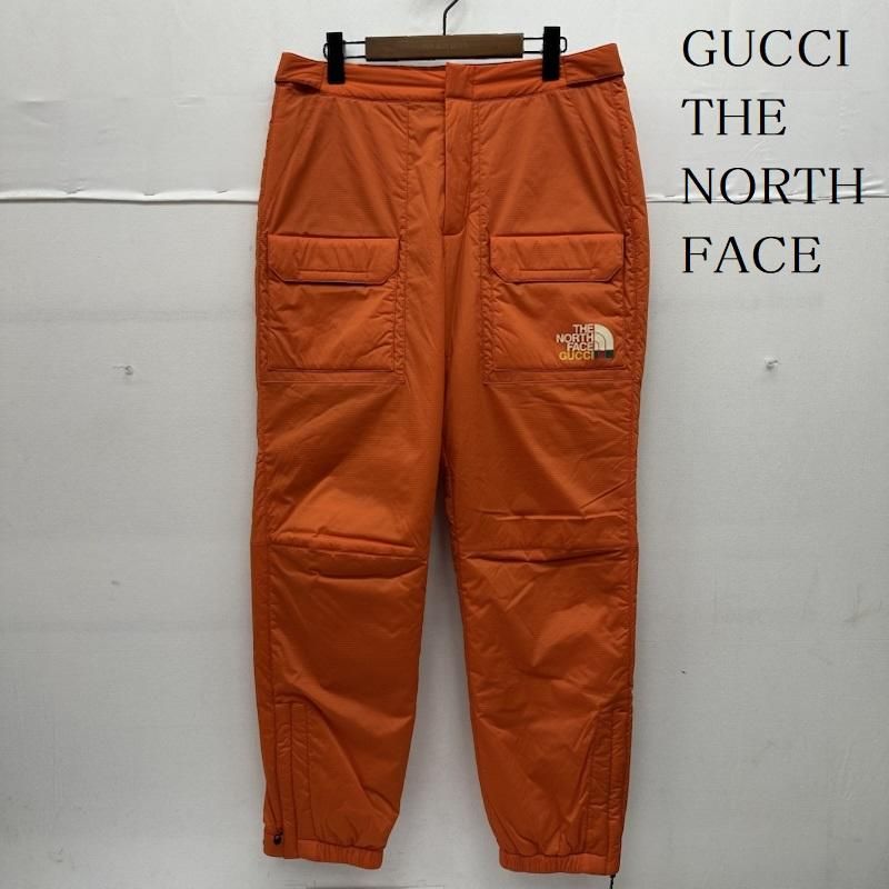グッチ 21AW THE NORTH FACE ナイロン 中綿 カーゴ パンツ 663764 