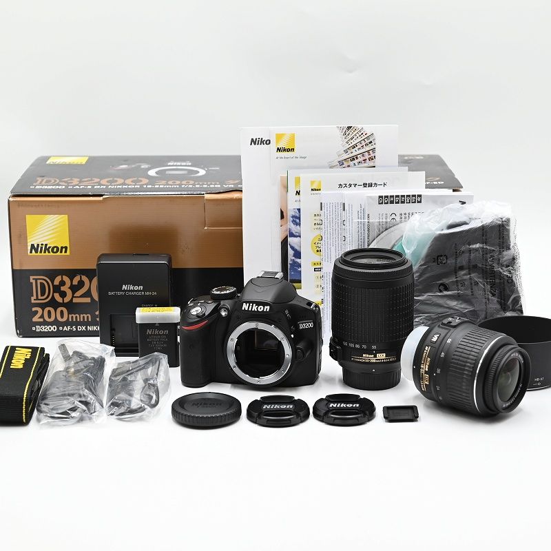 Nikon D 3200 18-55 mm 55-200 一眼レフデジタルカメラ ショット数 デジタル一眼レフカメラ
