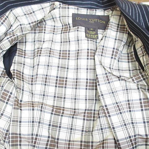 ルイヴィトン LOUIS VUITTON ストライプ柄 ジャケット カシミヤ混 40  