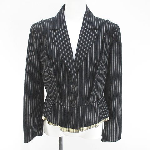 ルイヴィトン LOUIS VUITTON ストライプ柄 ジャケット カシミヤ混 40  