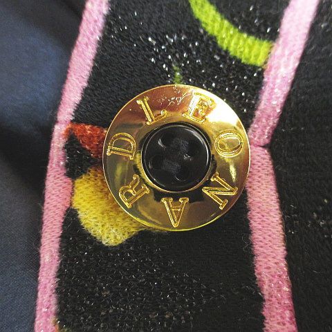 レオナール LEONARD 花柄 フラワー ノーカラージャケット ミディアム丈