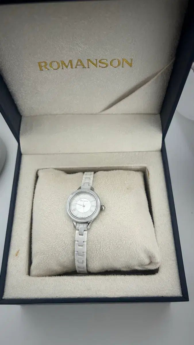 ROMANSON J.ESTINA 白セラミック SAERA 時計
