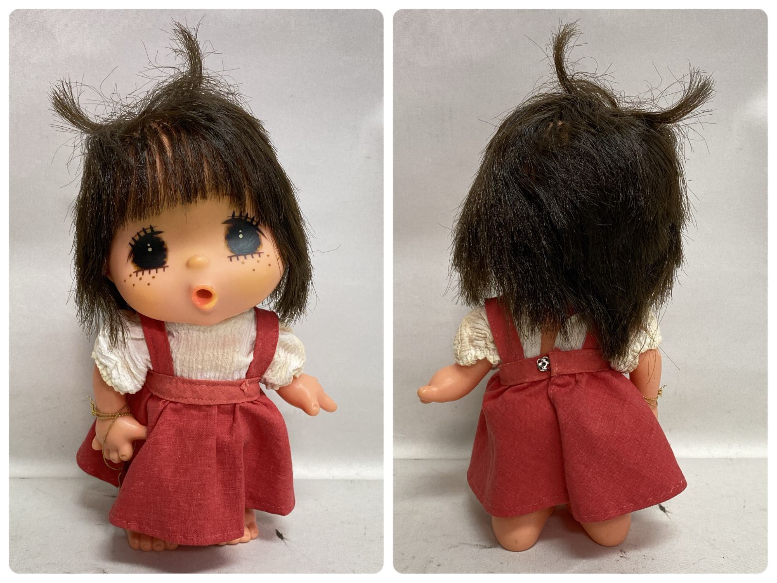 当時物 希少 マドモアゼルジェジェ ぬいぐるみ ソフビ 浜館30-1283] マドモアゼル ジェジェ 2体セット セキグチ製 当時物