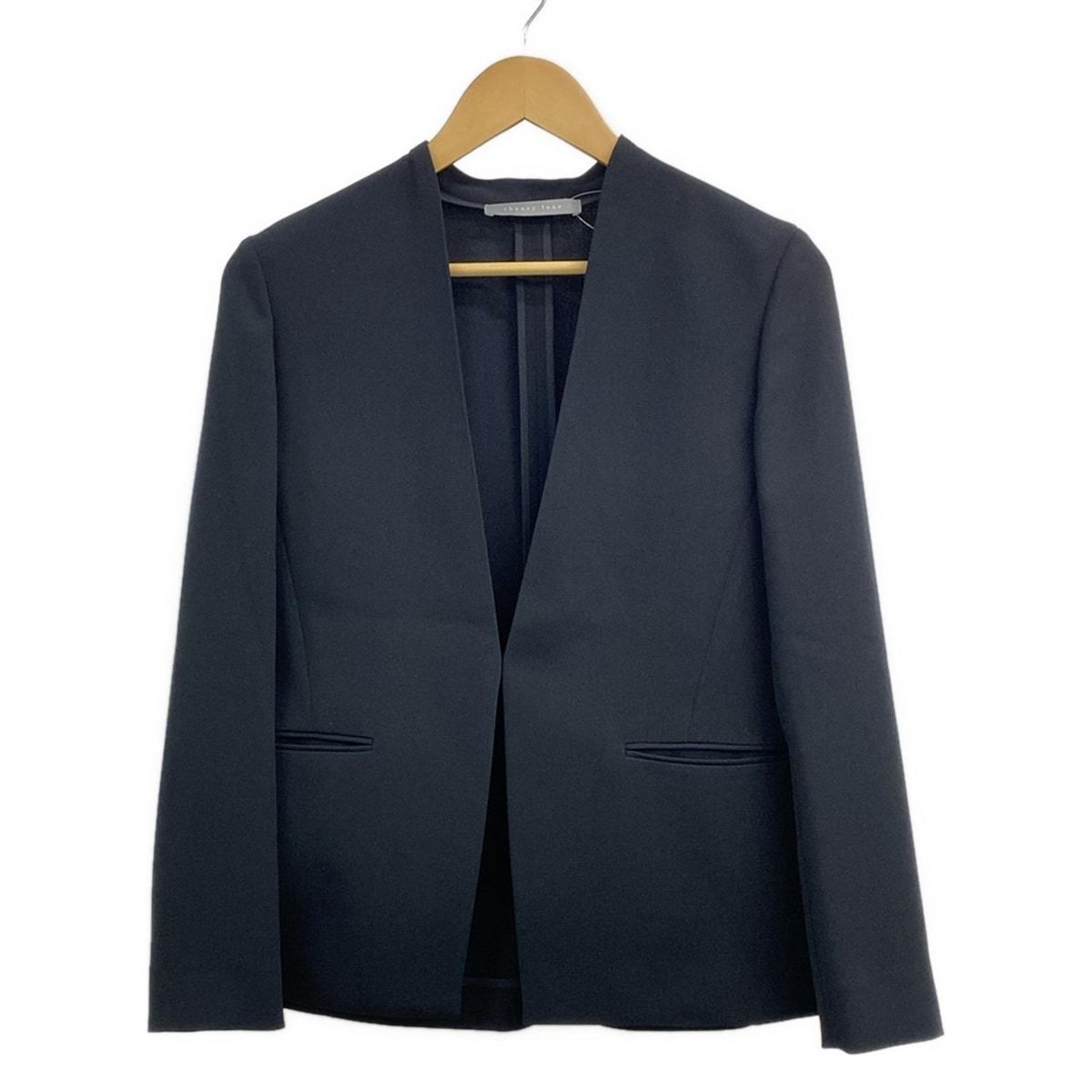 theory luxe セオリーリュクス ジャケット サイズ38 M レディース - 黒 長袖|ノーカラー|春|秋