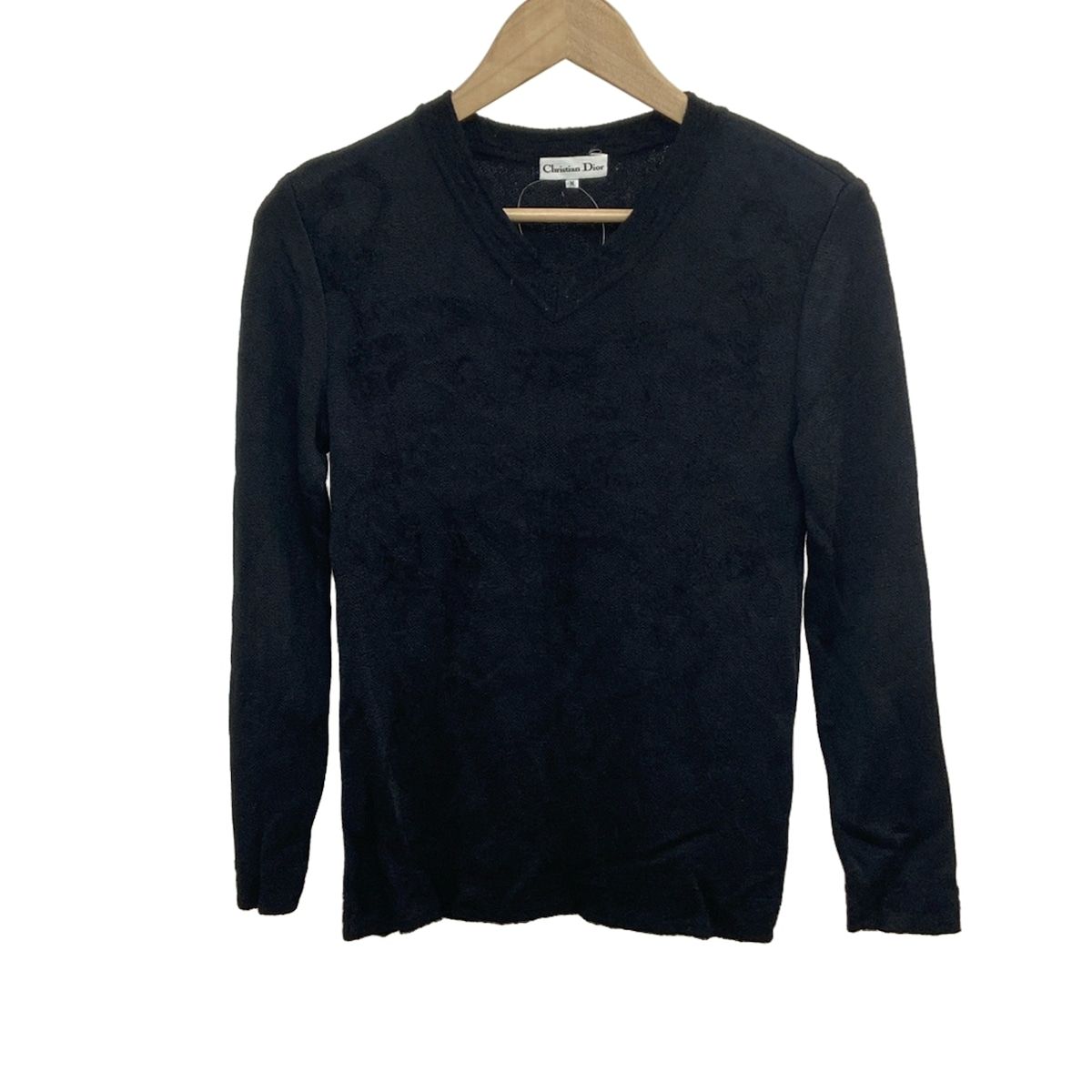 DIOR|ChristianDior ディオール|クリスチャンディオール 長袖セーター サイズＭ M レディース - 黒 Vネック