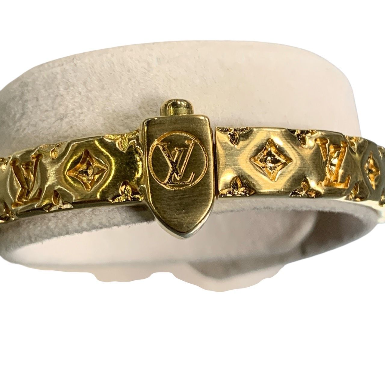 ♪3744 LOUIS VUITTON ルイ ヴィトン ブレスレット ブラスレ リジットピローナノグラム SS Mサイズ M 00780