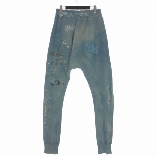 カタリスト CVTVLIST スタッズロゴ ダメージ加工 スウェット サルエル