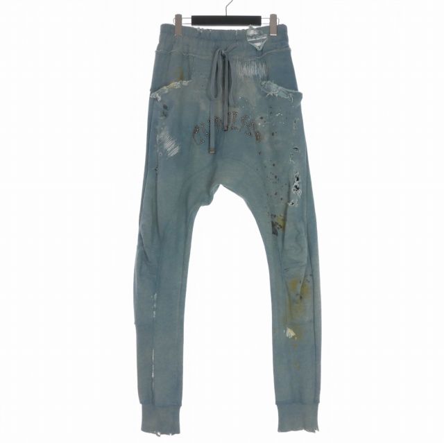 カタリスト CVTVLIST スタッズロゴ ダメージ加工 スウェット サルエル