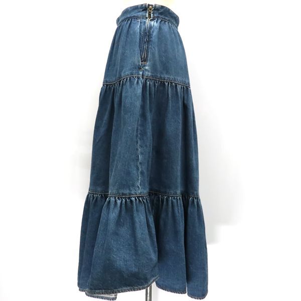 新品未使用　CELINE デニムスカート CELINE プレーリースカート デニム 20SS #24 ロングフレアスカート
