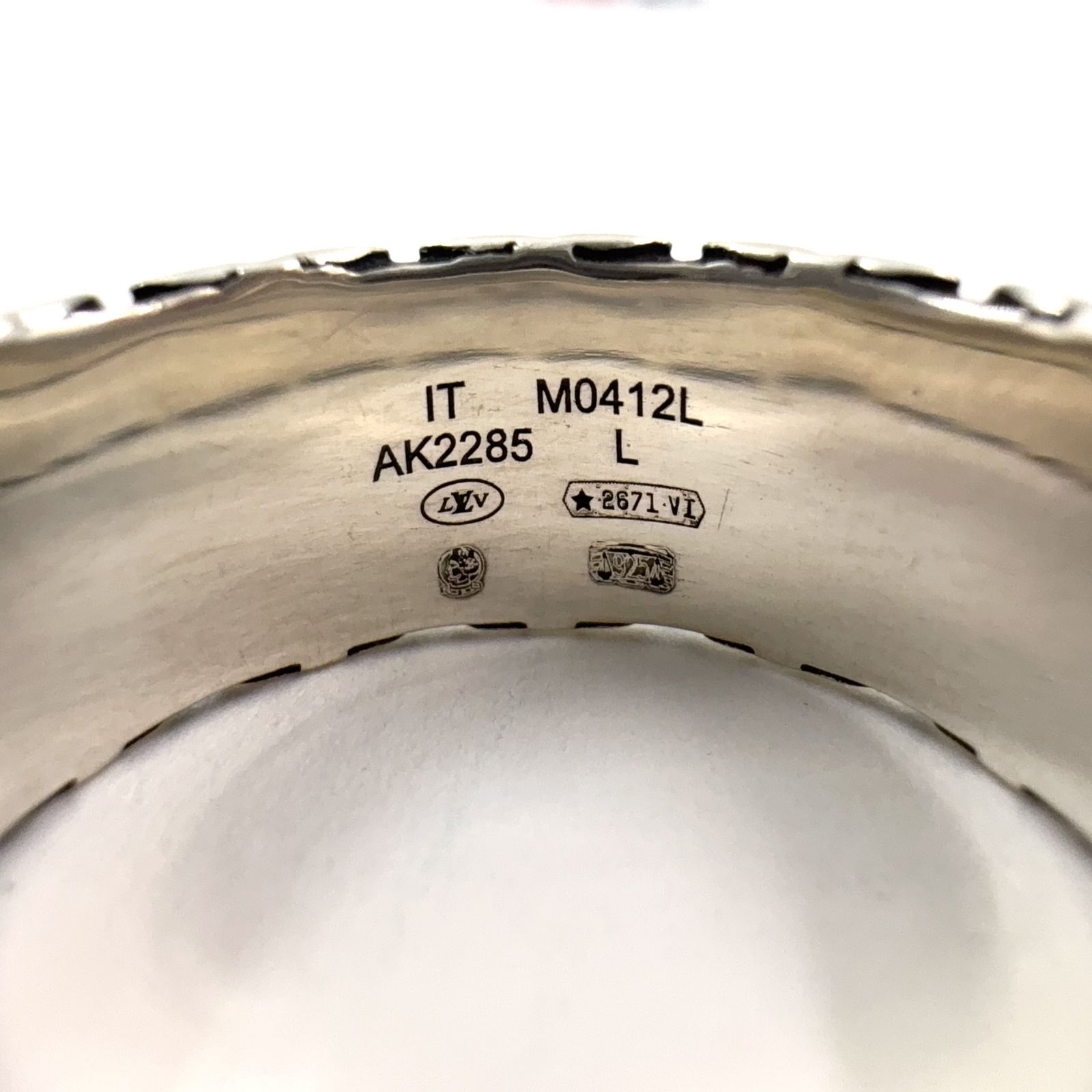 LOUIS VUITTON リング･LV ドリフト Lサイズ SV 925 シルバー 指輪 M 0412 L