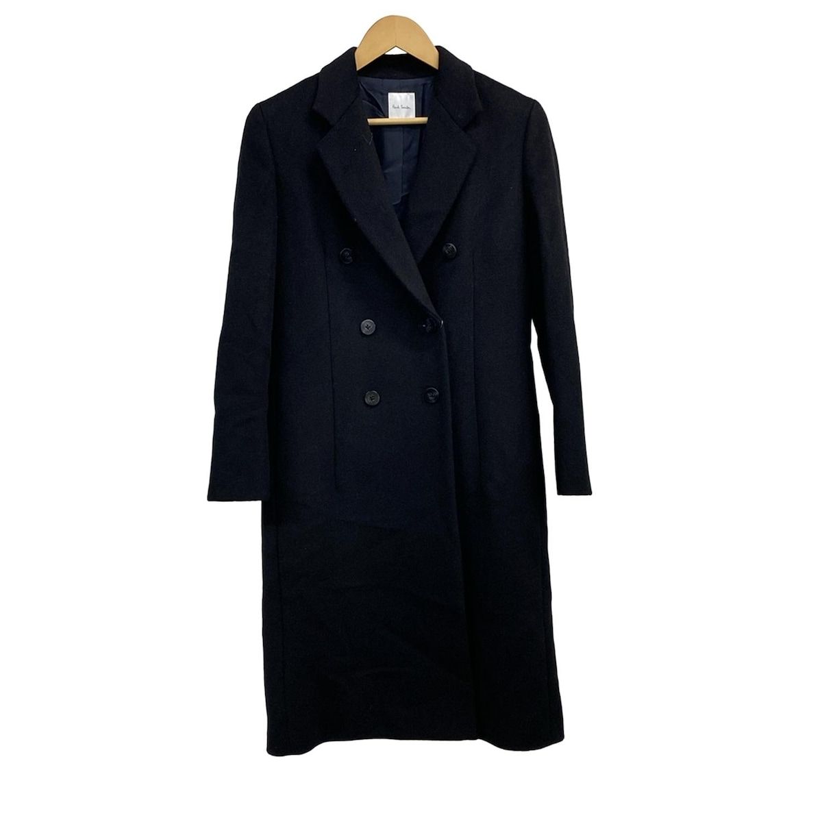 【美品】ポールスミス ロンドン カシミヤ ウールピーコート Mサイズ BLACK PaulSmith(ポールスミス) コート サイズ40 L レディース美品 黒