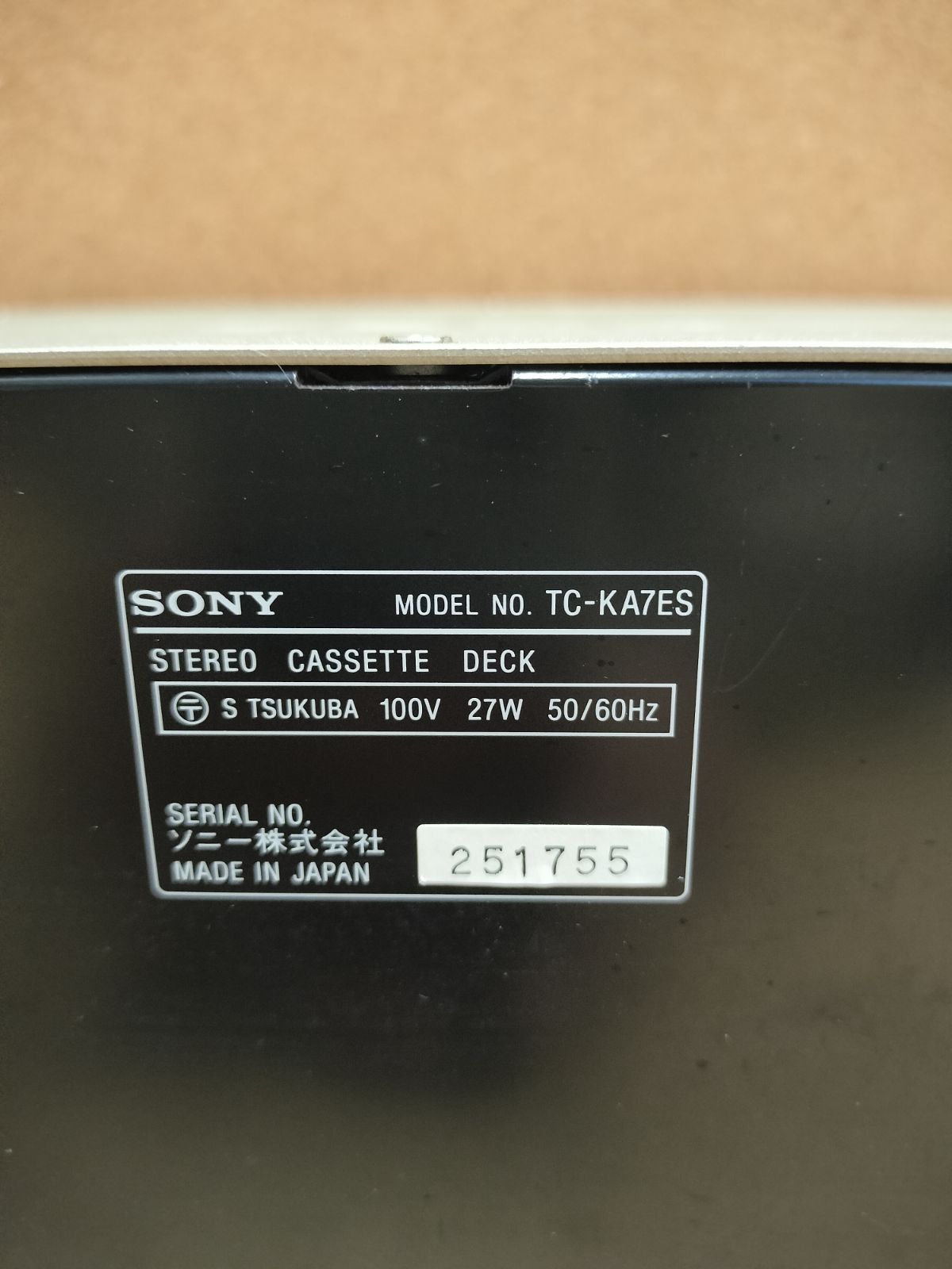 SONY カセットデッキ